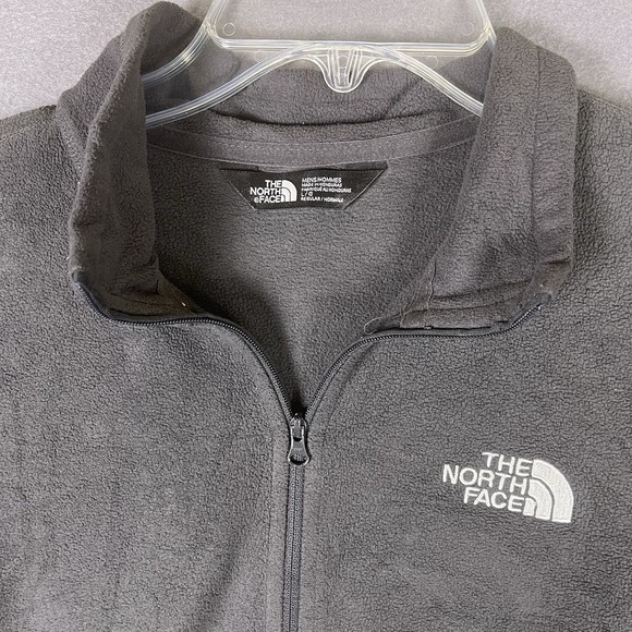 THE NORTH FACE Jacket Mens Large Quarter Zip Fleece Lightweight Grey Pullover - Picture 1 of 6